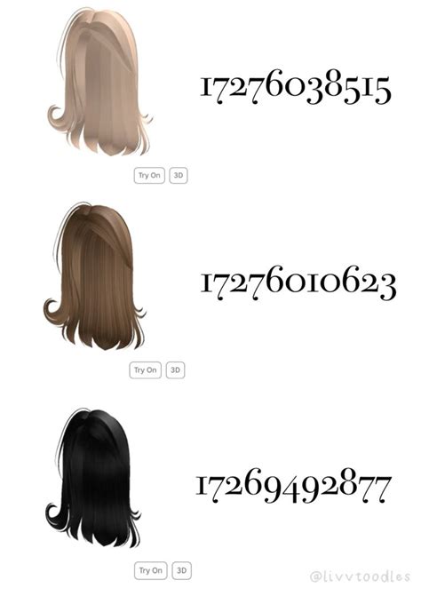 Cute Long Hair In Blonde Brown And Black In 2024 Black Hair Roblox