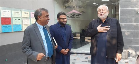 Haroon Malik Ceo Corvit With Dr Ali Sajid Ti And Eng Javed