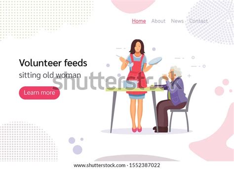 Volunteer People Doing Charity Activities Volunteer Stock Vector