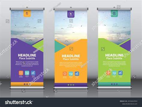 Roll Banner Design Template Vector Abstract Stock Vector (Royalty Free ...