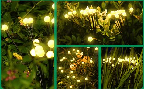 Vohuf Firefly Solar Garden Lights Outdoor Waterproof Pack Led