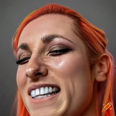 Close Up Shot Of Becky Lynch Showing Emotional Beauty With A Snarl And