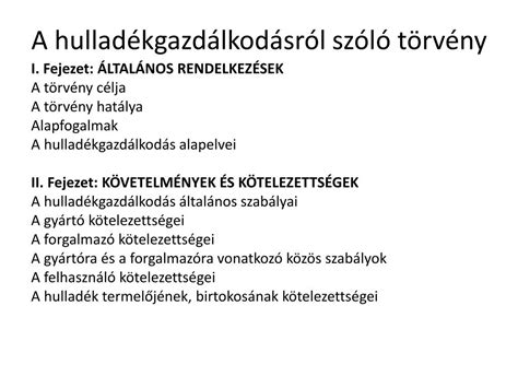 PPT Hulladékgazdálkodás PowerPoint Presentation free download ID