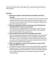 Genetics M Post Task Case Study To The Bitter End A Case Examining The