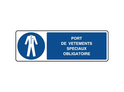 Panneau Horizontal Port De Vêtements Spéciaux Obligatoire Contact Virages