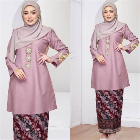 XS 5XL MISTYROSE KURUNG RIAU BATEK BATIK PLUS SIZE TUNANG SEDONDON