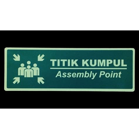 Jual Rambu Jalur Evakuasi HIJAU Posfor Glow In The Dark Acrylic 30x10