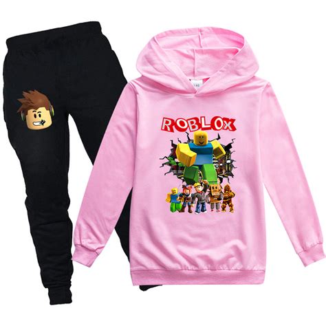 Toddler Kids Boy Girl Long-sleeved Roblox 2PC Hoodies