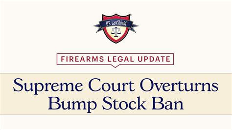 Supreme Court Overturns Bump Stock Ban Youtube