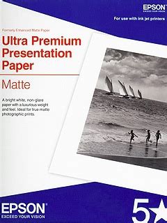 Epson Ultra Premium Presentation Matte Inkjet Paper Gsm X