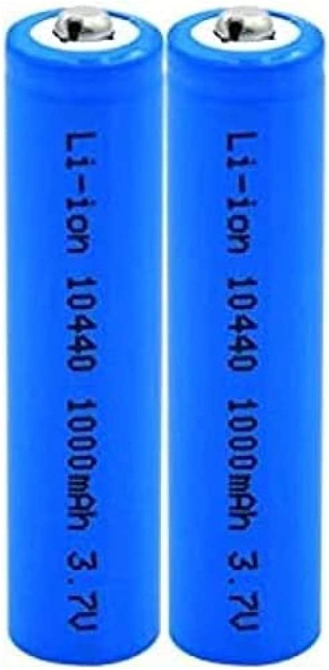 Lot De 2 Batteries Lithium Ion Rechargeables 10440 3 7 V 1000 MAh