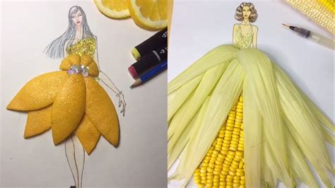 Have You Seen Beautiful Dresses Made With Vegetables And Fruit Youtube