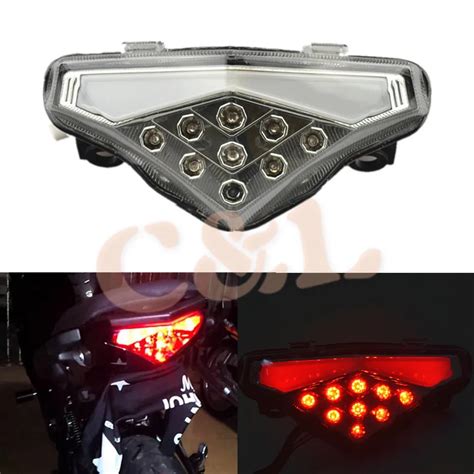 Led Integrated Tail Light Turn Signal Brake Clear Fits For Kawasaki