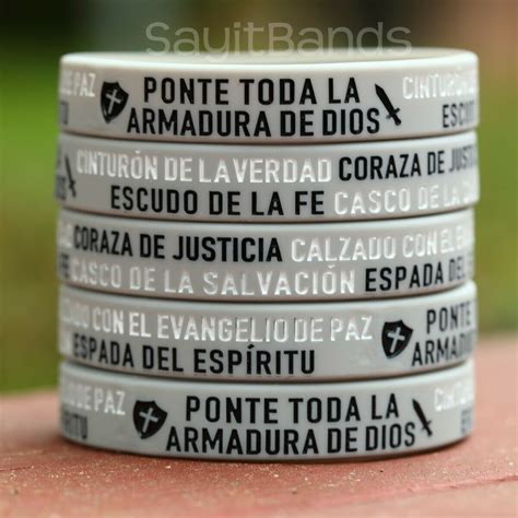 Wristbands Ponte Toda La Armadura De Dios Spanish Armor Of God