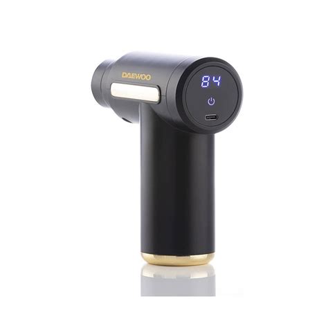 Daewoo Mini Massage Gun With 4 Massage Heads Led Rechargeable 1500mah Black Buysbest