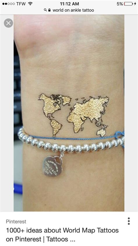 Pin By Katlyn Thomas On Beauty And Fashion World Map Tattoos Map