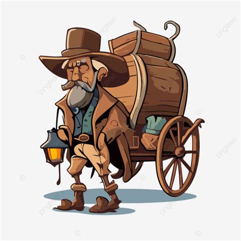 Free Pioneer Vector Sticker Clipart In The Style Of Cowboy Imagery