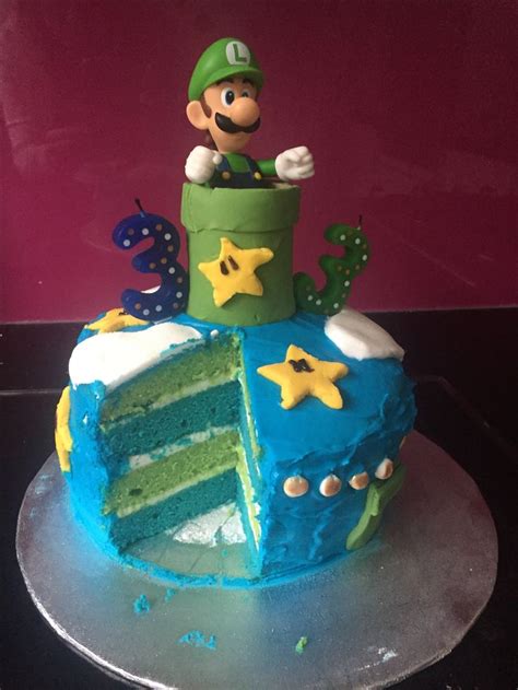 Luigi Birthday Cake Luigi Cake Cake Cake Decorating