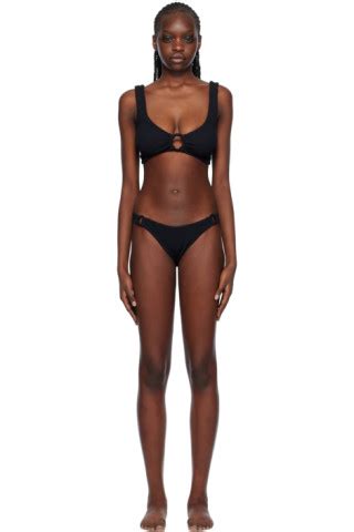 Hunza G Black Hallie Bikini Ssense Uk