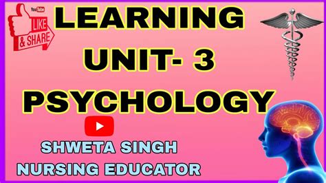 LEARNING PART 1 COGNITIVE PROCESSES UNIT3 PSYCHOLOGY BSC NURSING