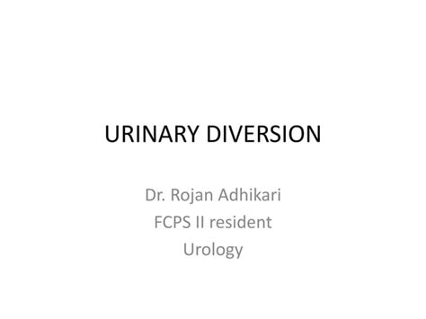 Urinary Diversion Ppt