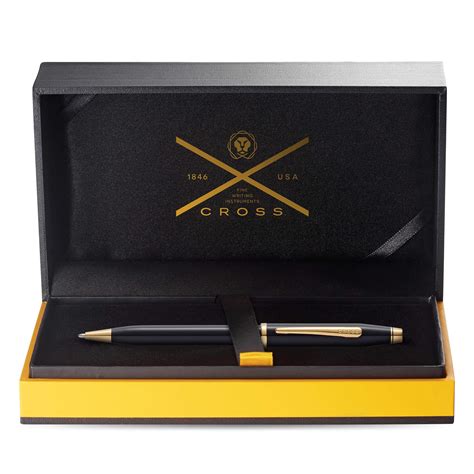 Cross Century II Black Lacquer with 23KT Gold-Plated Appointments Ballpoint Pen item# 412WG-1 ...