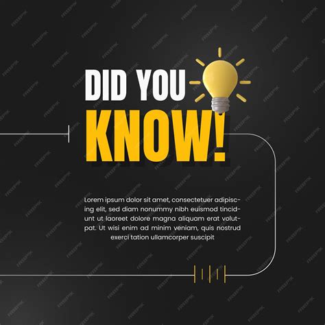 Did you know instagram post template | Premium Vector