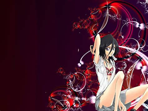 Rukia Purple Kuchiki Rukia Shinigami Mohamed A N B Anime Black Hair Bleach Hd Wallpaper