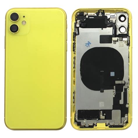 Coque complète châssis vitre composants pour iPhone 11 Jaune