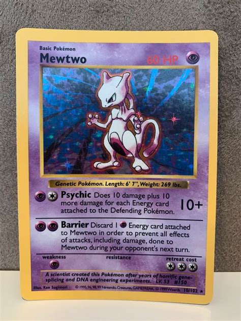 Shadowless Mewtwo Holo Eng Base Set Pokemon 10102 Kaufen Auf Ricardo