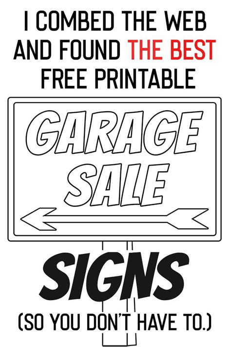 Top 10 Free Printable Garage Sale Signs Garage Sale Signs For Sale