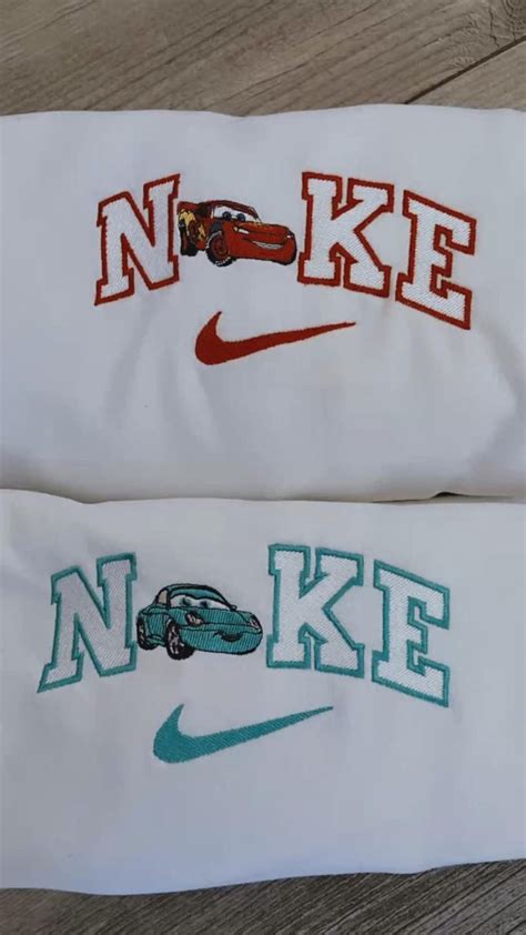 Lightning Mcqueen And Sally Nike Custom Embroidered Sweatshirt Set