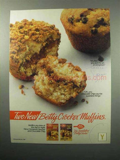 1987 Betty Crocker Muffins Ad - Cinnamon Streusel-BY0370