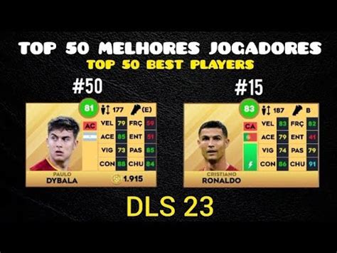 DLS23 TOP 50 MELHORES JOGADORES DO DREAM LEAGUE SOCCER Feat Messi