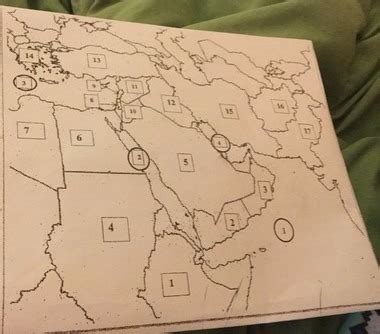 Modern Middle East Map Part Diagram Quizlet