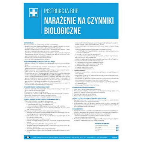 Instrukcja Bhp Nara Enie Na Czynniki Biologiczne