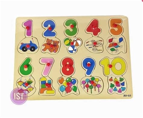 Jual Mainan Edukatif Puzzle Angka Papan Angka Kayu Angka Gambar Dengan