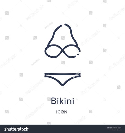 Linear Bikini Icon Brazilia Outline Collection Stock Vector Royalty