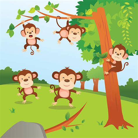 Monkey Climbing Tree Illustrations Royalty Free Vector Graphics And Clip