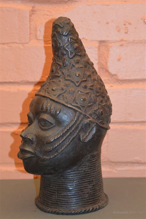 Antiques Atlas Large 2kg African Benin Bronze Bust C1960