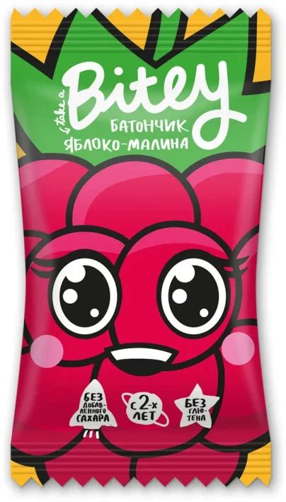Батончик Фруктово-ягодный Bitey «Яблоко-Малина» 25гр. | Amarant Almaty