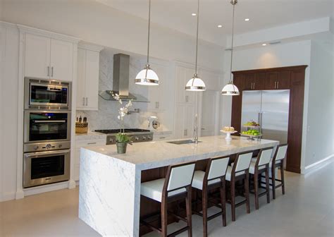 Sleek Kitchens With Waterfall Islands Chairish Blog