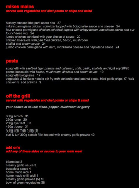 Menu At Royal Hotel Sutherland Pub And Bar Sutherland