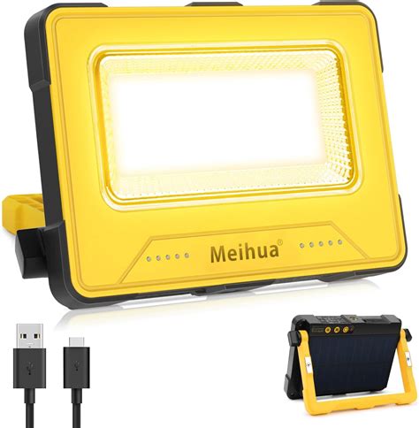 MEIKEE 60W LED Baustrahler 10000MAH Led Arbeitsleuchte Akku Strahler 4