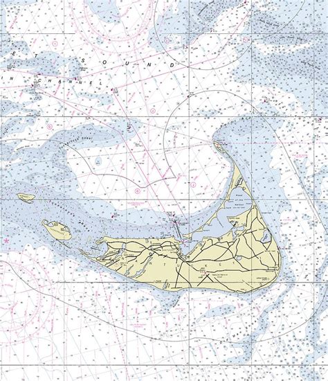 Nantucket Nautical Chart Digital Art By Sea Koast Pixels