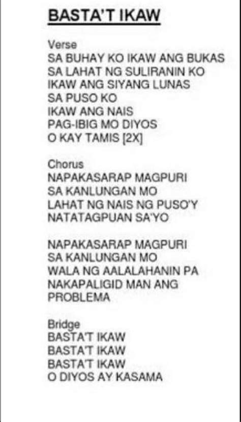 Magsusulat Na Buo Kanta Lyrics Pamagat Ay Basta Ikaw By Jojo Mendrezsino Makasasagot Ng Tama