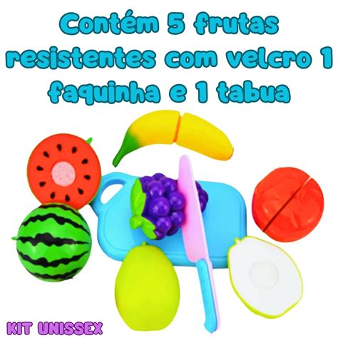 Kit Comidinha Infantil Frutas Crec Velcr E Legumes Pe As Cozinha