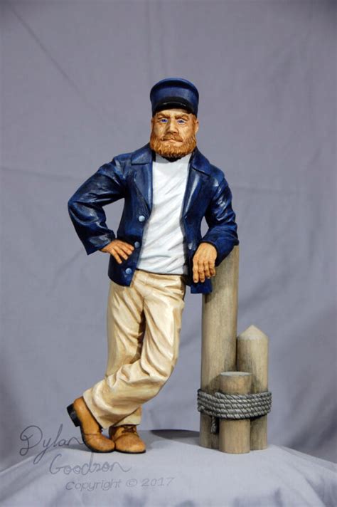 Sea Captain Rough Out Wood Carvings By Dylan Goodson