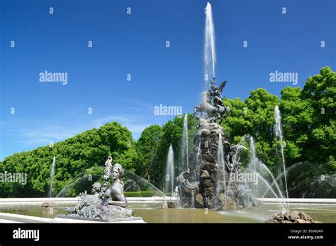 Fountain At Herrenchiemsee Castle Herrenchiemsee Island Lake Chiemsee