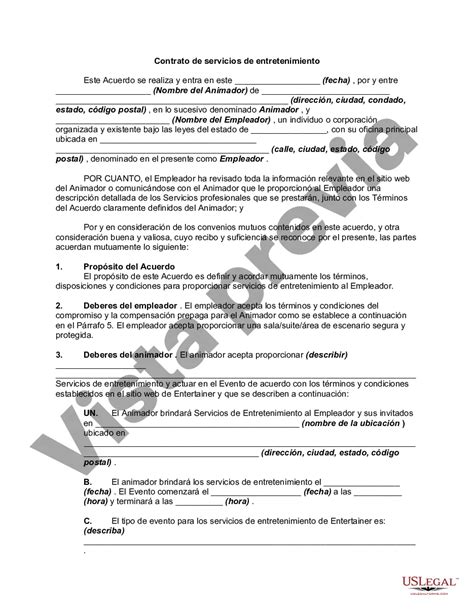 South Carolina Contrato De Servicios De Entretenimiento Contrato Para Eventos Y Banquetes Word